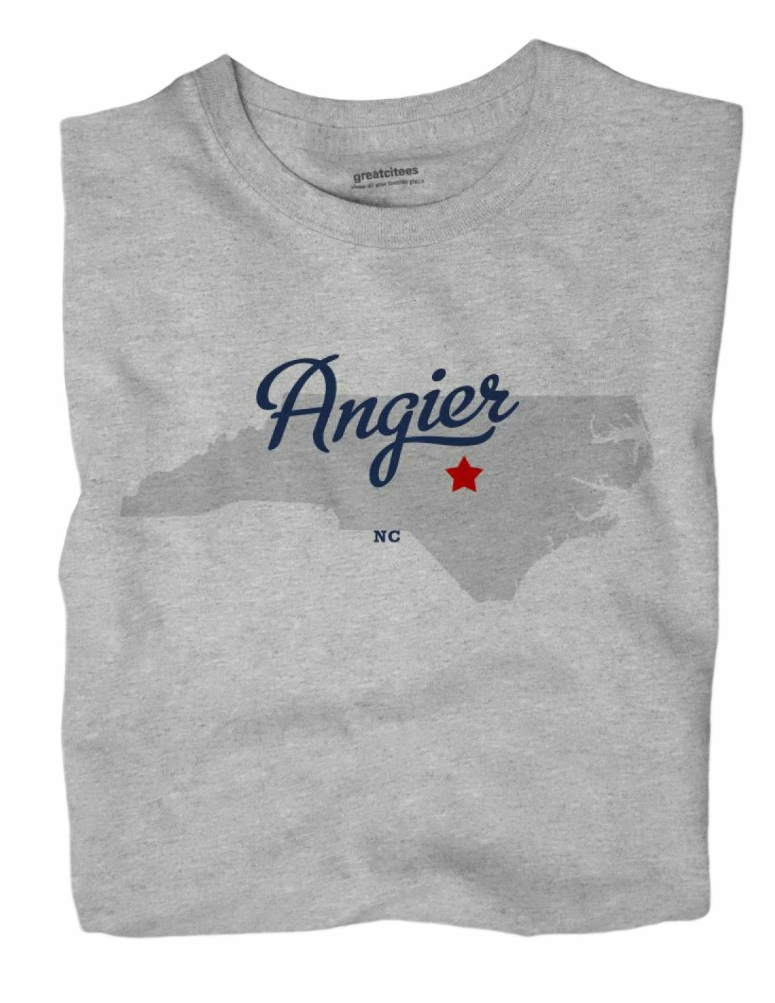 Angier North Carolina NC T-Shirt MAP