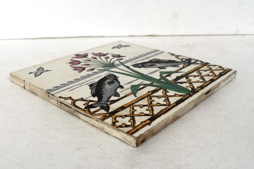 Antique Tile Christopher Dresser Designer English 1834-1904 Mintons China Works - Picture 4 of 8