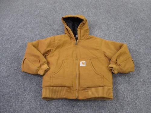 Carhartt Jacket Boys 2XS 4 5 Canvas Heavy Lined Coat Workwear Outdoors Youth - Picture 2 of 11