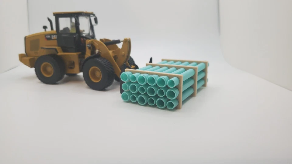 1/50 Scale 12" Sewer Pipe Trailer Load/Diorama Accessory - Image 2 of 4