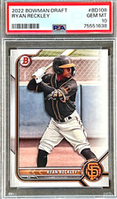 2022 Bowman Draft Ryan Reckley #BD108 (ROOKIE CARD) PSA 10 GEM MINT (RARE Pop 1)