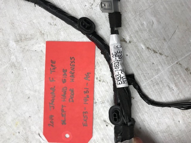 2014 JAGUAR FTYPE F-TYPE USED LEFT DOOR WIRING HARNESS LOOM EX53-14631