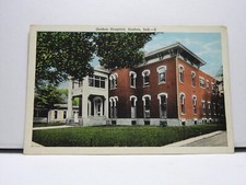 Postcard Goshen Hospital Goshen Indiana Published E C Kropp People Trees D143