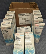 Lot of 12 x CVS 502119 Health Gum Health Purify Fluoride Toothpaste, Deep Clean