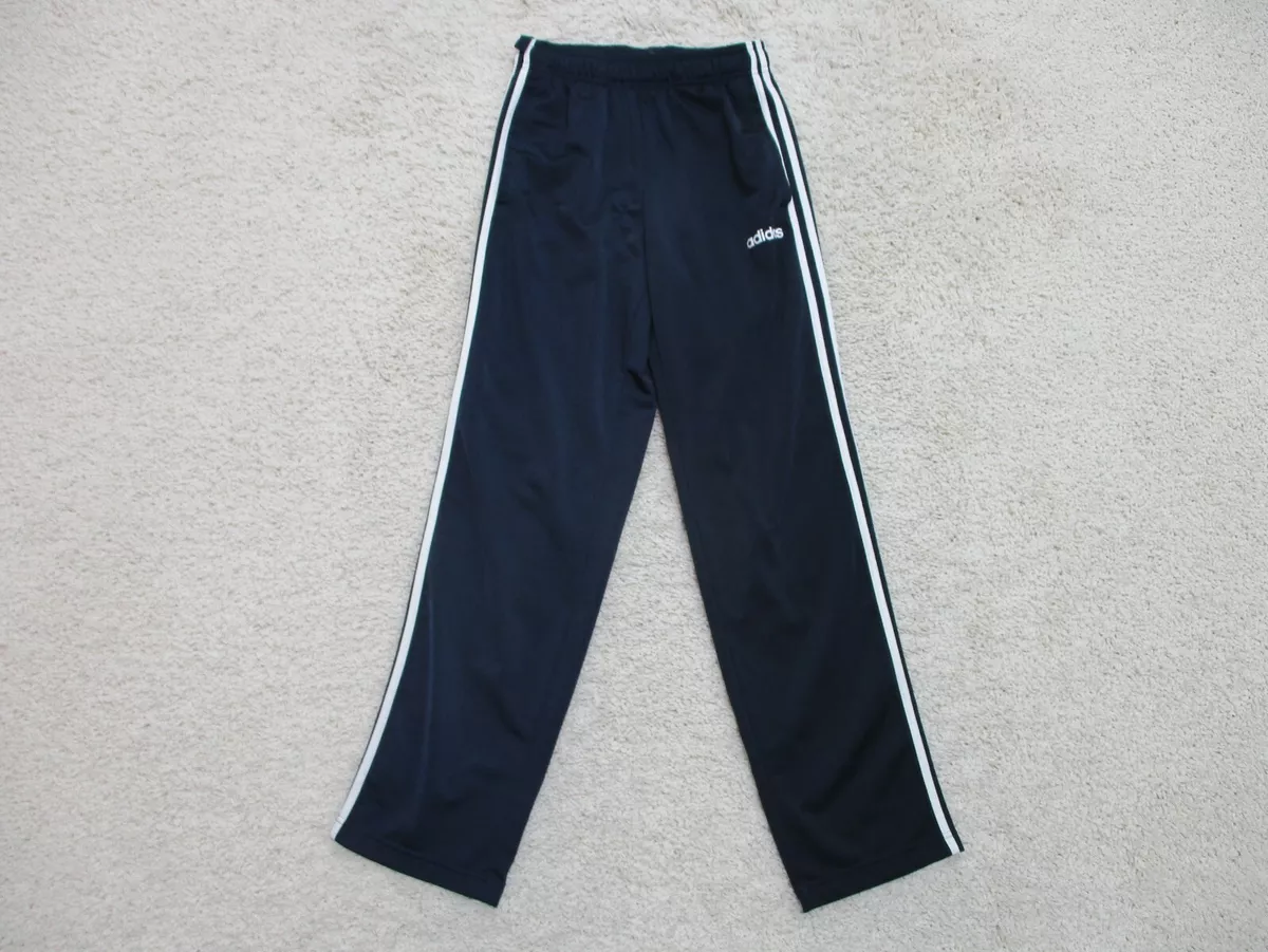 Adidas Pants Small Adult Blue Track Pants Spell Out Embossed Logo Warm Up  Mens S