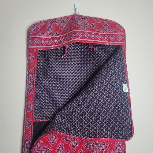 Vtg Vera Bradley Frankly Scarlett Hanging Garment Bag Quilted - Picture 4 of 8