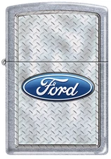Zippo Ford Oval Logo Street Chrome Windproof Lighter RARE