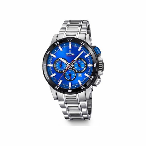 Festina Uhr Chrono Bike F20352 2 Edelstahl Blau Chronograph Special Edition TOP! - Bild 1 von 15