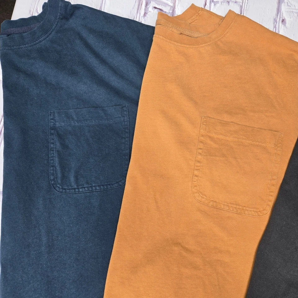 Red Head Brand Co Pocket TShirts Mens Sz XL Navy Blue Rust Orange Gray Lot Of 3 - Image 2 of 4