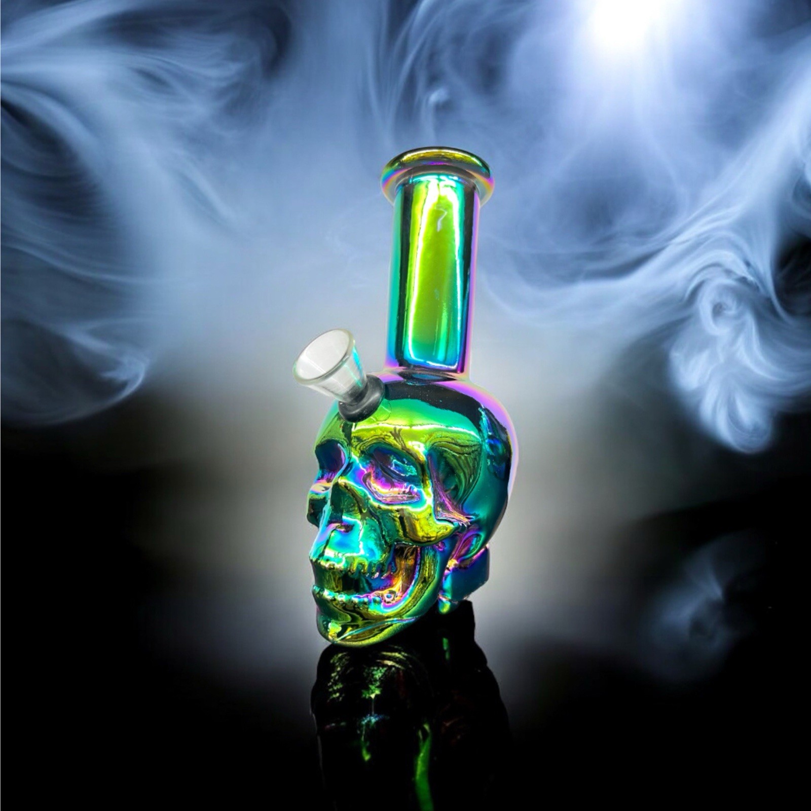 Skull Glass Bong Water pipe | 12cm Skull Glass Bong Smoking Pipe Gift