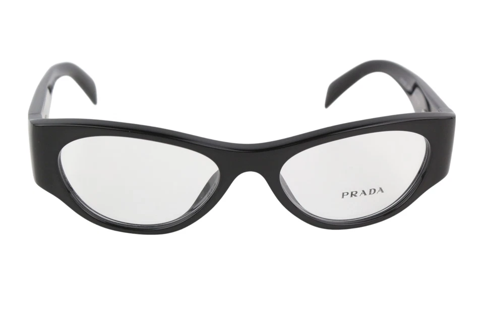 Prada 0PR06ZV Mujer Gafas OS Montura Negra Ojos de Gato Demo Lente Logo Pvp $375 - Imagen 2 de 4