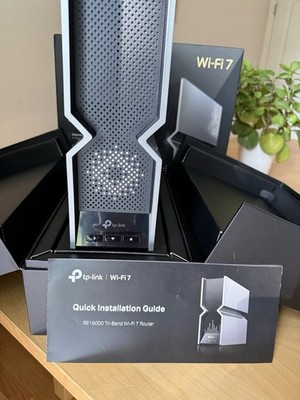 TP-Link Archer BE800 BE19000 Tri-Band Wi-Fi 7 Black Router RJ-45 Wireless