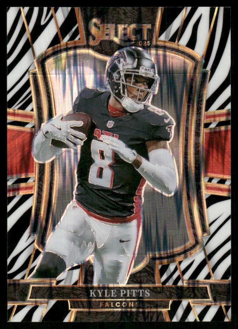 2025 Panini Select - Premier Level Kyle Pitts #147 Zebra Prizm for