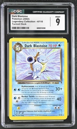 CGC 9 MINT Dark Blastoise Legendary Collection 4/110 Non Holo Rare Pokemon Card