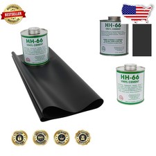 Heavy Duty 18oz Black Vinyl Repair Kit - HH66 Cement, 1/2 Yard Patch