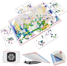 2000 Pieces Puzzle Board 3-In-1 Double-Sided & Rotating & Tilting, Plastic Puzzl