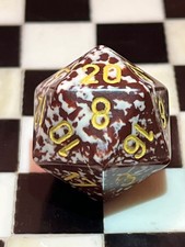 CHX LE060 Chessex d20 OOP speckled chocolate rpg d&d dice 120925@