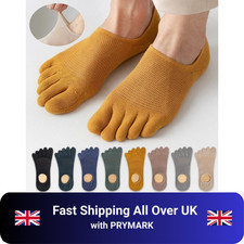 3 Pair Five Finger Socks Five Toe Socks No-Show Socks Cotton Toe Separate Socks
