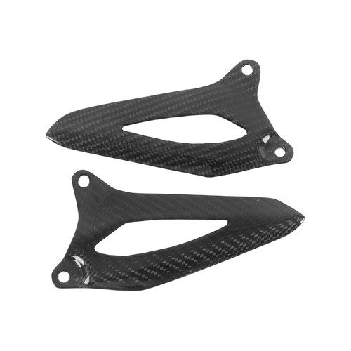 For Triumph Speed Triple 1200 Heel Guards Pedal Plate Pair Carbon Fiber-Gloss - Picture 4 of 15