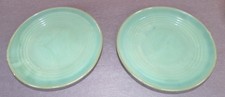 Akro Agate J.P. Pressman 2 Green Plates - Child Toy Dishes