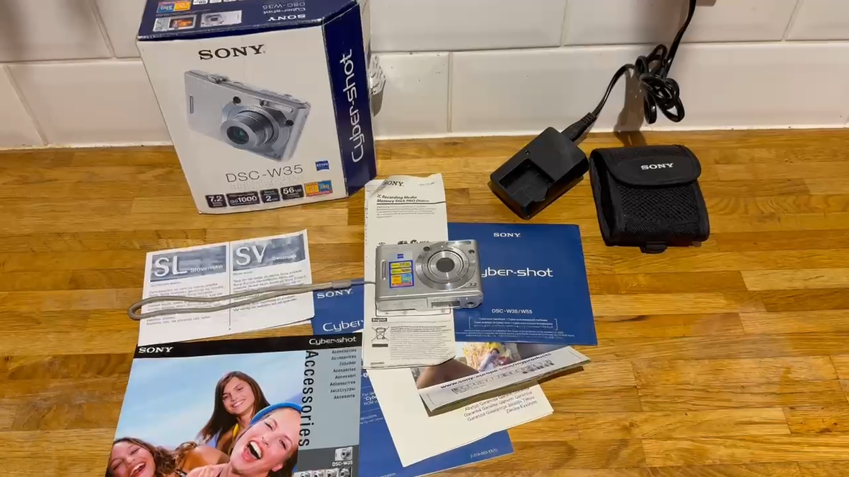 Sony Cyber-shot DSC-W35 7.2MP Digital Camera - Silver for sale