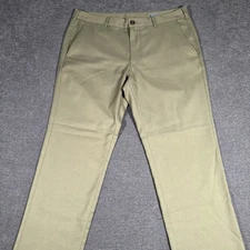 Mizzen Main Pants Men 34x30 Green Baron Chino Lightweight Performance Trouser