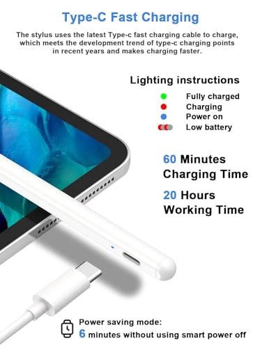 Stylus Pens for Touch Screens POM Tip Magnetic Tablet Pen Rechargeable Digital - Picture 7 of 8