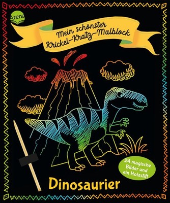 Ilka Röhling ~ Mein schönster Krickel-Kratz-Malblock. Dinosaurier 9783401717418