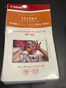 CANON SELPHY RP-108 Color Postcard Size Color Ink / Paper Set CP820 CP910 CP1000