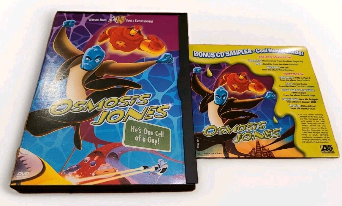 Osmosis Jones w/Bonus CD Sampler (DVD, 2001) VGC Tested! Bill