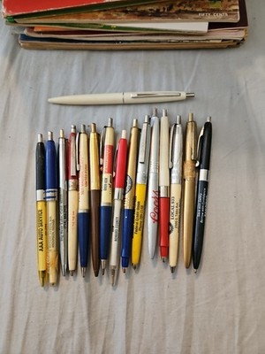 Lot of 15 Vintage Advertising Ballpoint Pens Branded  Coors Rare+ Bic Clic 
