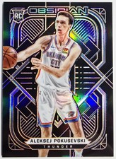 2020-21 Panini Obsidian Aleksej Pokusevski #187 Rookie Electric Etch Orange /50