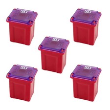 5 Pack Automotive Low Profile Mini Jcase Fuse 50 Amp Fuse Assortment for Pick...