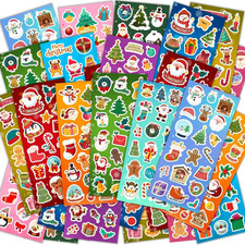 36 Sheets Christmas Stickers - Stocking Stuffers for Kids
