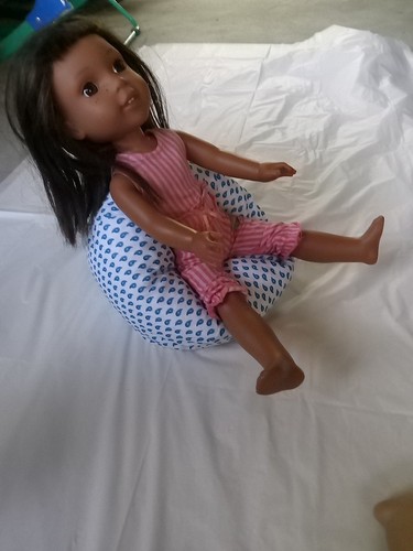 MEDIUM Beanbag Bag Chair for 10-15” Dolls Fashion Baby Doll BJD Display Playtime - Picture 2 of 5
