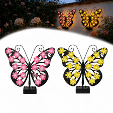 Solar Butterfly Garden Wall Decor Light 9" With 18LEDs Outdoor Solar Decor Light
