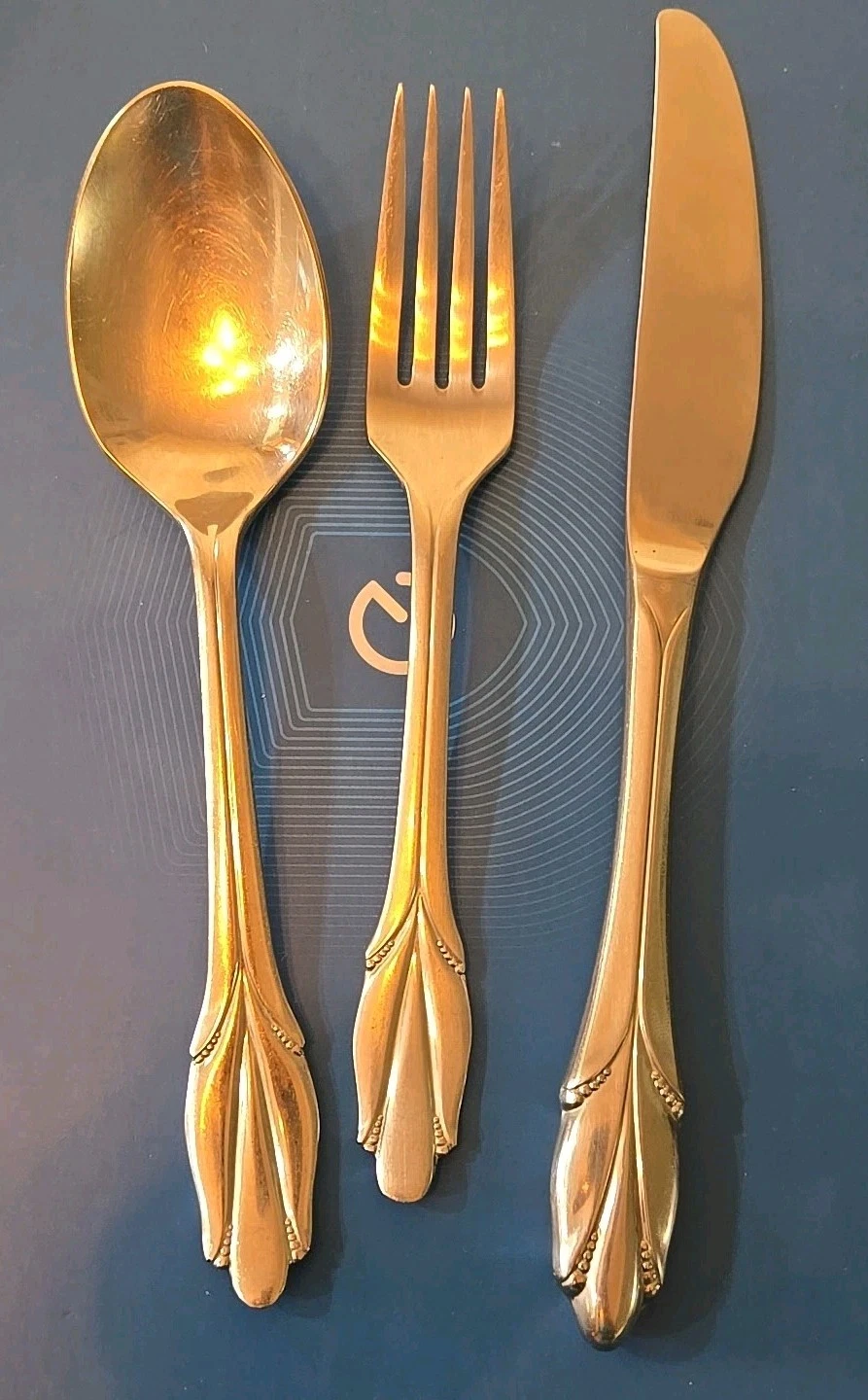 3 pcs Mikasa CHAPPELLE Stainless Steel Flatware, Knife, Serving Spoon, Fork