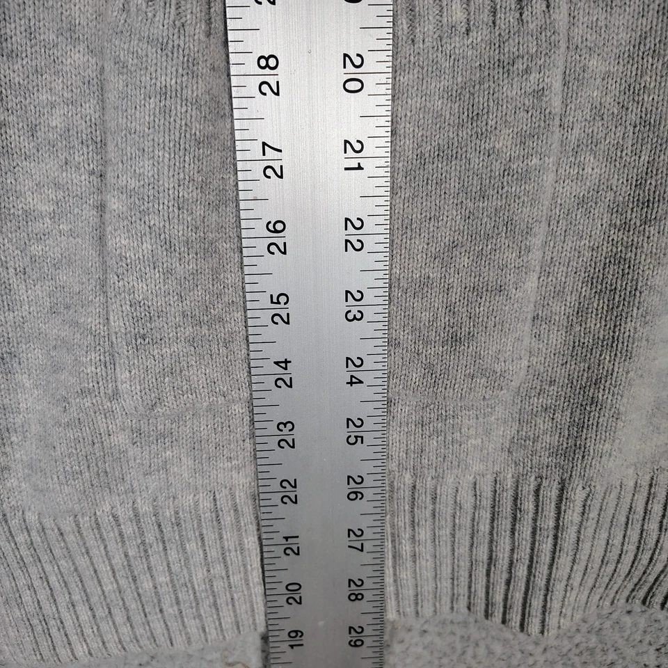 Suéter Ann Taylor Para Mujer Grande Gris Lana Mezcla Cachemira Acanalado Abertura Lateral Acogedor Foto 4 de 4