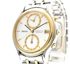 Rare Vintage [Exc+5] SEIKO 5T12-7A00 Triple Time Date Men's Quartz Watch JAPAN