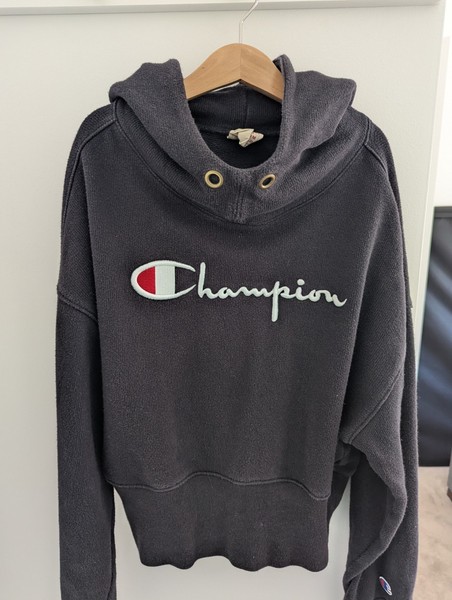 Women's Champion Black Hoodie Size Medium excellent condition