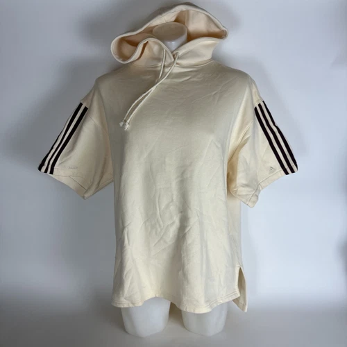 OFF WHITE Felpa Adidas x Ivy Park oversize con cappuccio manica corta taglia S