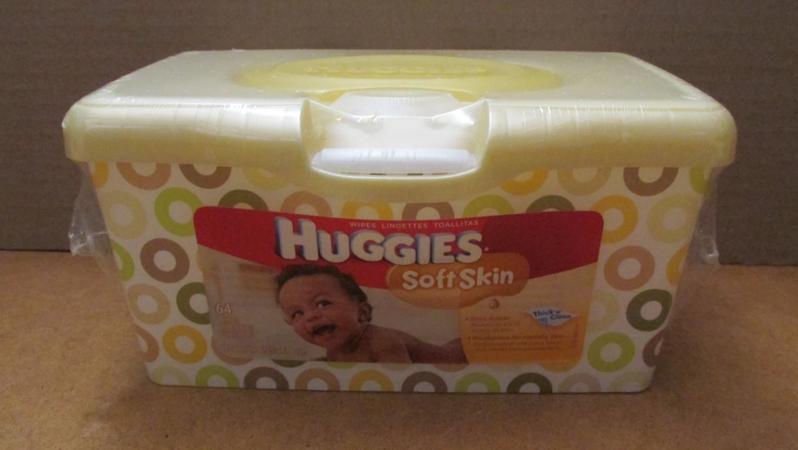 Huggies Soft Skin Wipes 64ct Plastic Refillable Reusable Container CIRCLES
Opens in a new window or 