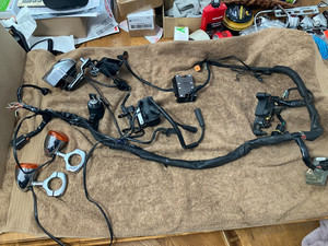 03 harley davidson 1200 sportster main wiring harness w/key,ignition and more