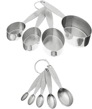 Cuisipro Stainless Steel Measuring Cup and Spoon Set