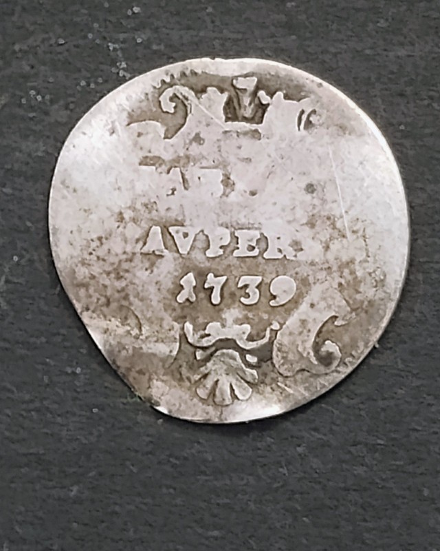 🔥1739 Italy Papal States Pope Clement XII Habetis Pavperes 1 Grosso .917 Silver