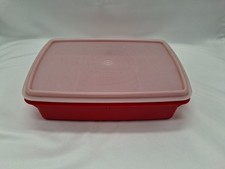 Vtg Stow-N-Go Tupperware Tuppercraft Sewing/ Tackle Box 767 769 RED Great Shape