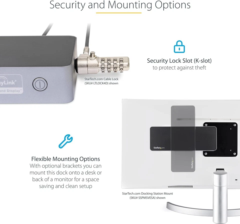 StarTech.com Docking Station USB C USB A, Docking station universale per Doppio  - Immagine 4 di 4