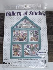 Bucilla Gallery of Stitches 33454 Gardening Counted Cross Stitch Plants 1994