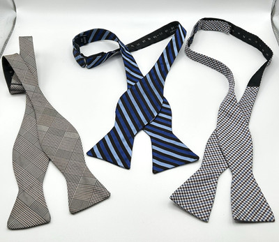 Lot of 3 Men Bow Ties Adjustable Silk Ted Baker Royal Hanauer Jesse Ferguson