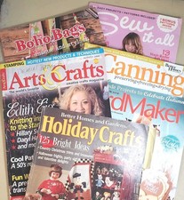 Lot Of 6 Craft Magazines Decorating Budget Crafts Vintage Patterns Designs